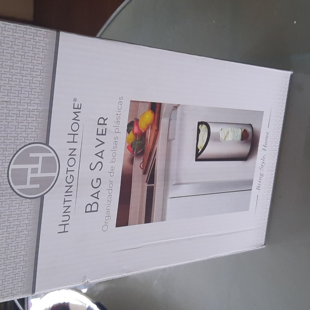 NIB Huntington Home Brushed Nickel Wall Mount Bagsaver